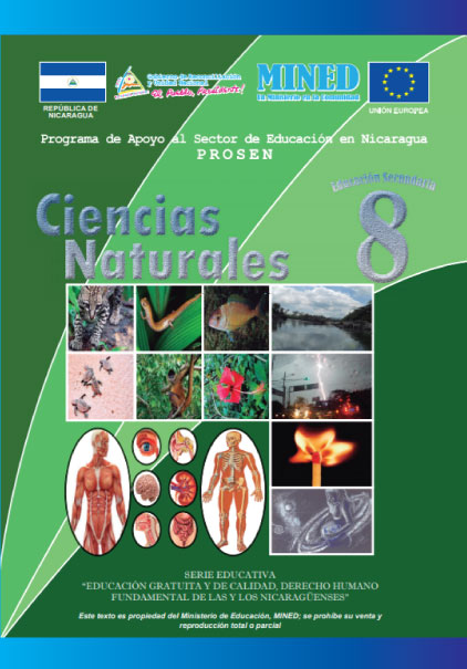 Libro de Ciencias Naturales 8vo Octavo Grado MINED Nicaragua