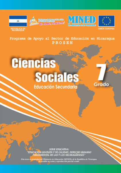 Libro de Estudios Ciencias Sociales 7mo Septimo Grado MINED Nicaragua